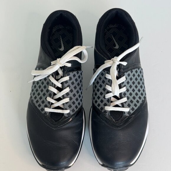 Nike Air Embellish Womens Size 7 Black White Casual Athletic Golf Shoes Cleats - Picture 3 of 9